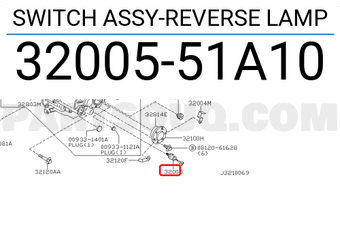 Nissan 3200551A10 SWITCH ASSY-REVERSE LAMP