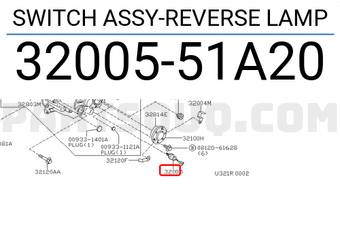 Nissan 3200551A20 SWITCH ASSY-REVERSE LAMP