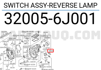 Nissan 320056J001 SWITCH ASSY-REVERSE LAMP