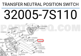 Nissan 320057S110 TRANSFER NEUTRAL POSITION SWITCH