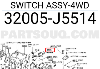 Nissan 32005J5514 SWITCH ASSY-4WD
