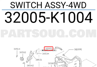 Nissan 32005K1004 SWITCH ASSY-4WD