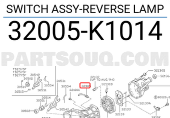 Nissan 32005K1014 SWITCH ASSY-REVERSE LAMP