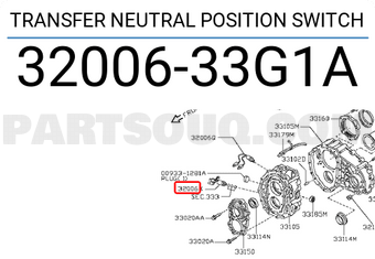 Nissan 3200633G1A TRANSFER NEUTRAL POSITION SWITCH
