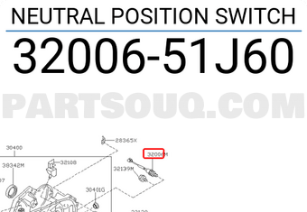 Nissan 3200651J60 NEUTRAL POSITION SWITCH