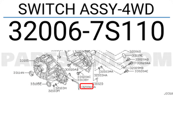 Nissan 320067S110 SWITCH ASSY-4WD