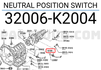 Nissan 32006K2004 NEUTRAL POSITION SWITCH