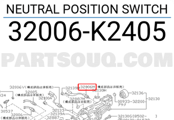 Nissan 32006K2405 NEUTRAL POSITION SWITCH