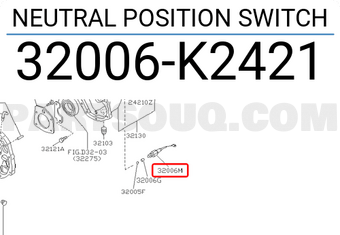 Nissan 32006K2421 NEUTRAL POSITION SWITCH