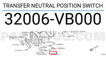 Nissan 32006VB000 TRANSFER NEUTRAL POSITION SWITCH