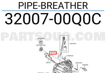 Nissan 3200700Q0C PIPE-BREATHER