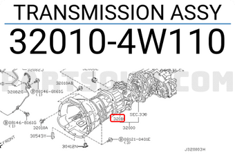 Nissan 320104W110 TRANSMISSION ASSY