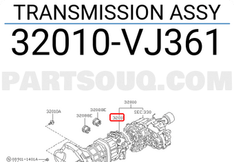 Nissan 32010VJ361 TRANSMISSION ASSY