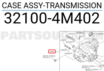 Nissan 321004M402 CASE ASSY-TRANSMISSION