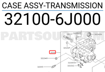 Nissan 321006J000 CASE ASSY-TRANSMISSION