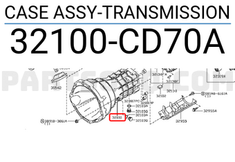 Nissan 32100CD70A CASE ASSY-TRANSMISSION