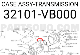 Nissan 32101VB000 CASE ASSY-TRANSMISSION