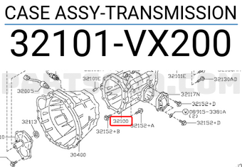 Nissan 32101VX200 CASE ASSY-TRANSMISSION
