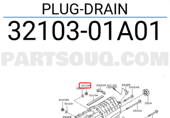 Nissan 3210301A01 PLUG-DRAIN
