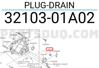 Nissan 3210301A02 PLUG-DRAIN