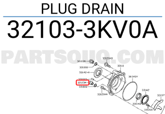 Nissan 321033KV0A PLUG DRAIN
