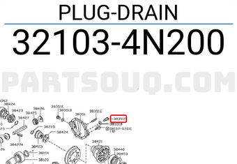 Nissan 321034N200 PLUG-DRAIN