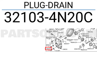 Nissan 321034N20C PLUG-DRAIN