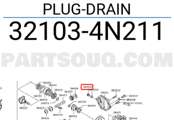 Nissan 321034N211 PLUG-DRAIN