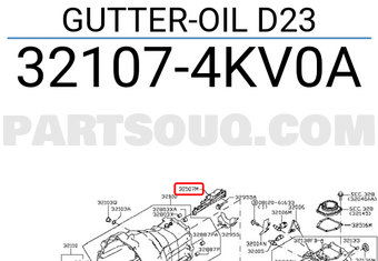 Nissan 321074KV0A GUTTER-OIL D23