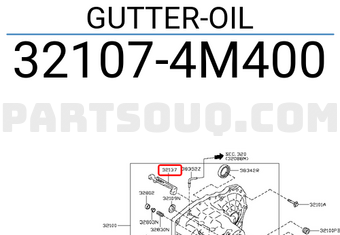 Nissan 321074M400 GUTTER-OIL