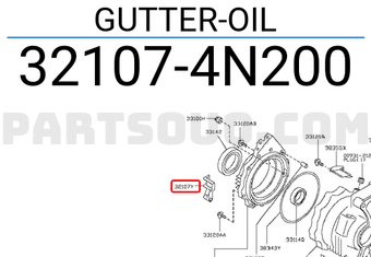 Nissan 321074N200 GUTTER-OIL