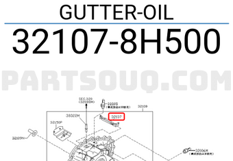 Nissan 321078H500 GUTTER-OIL