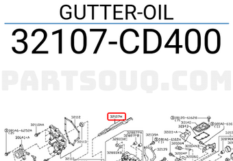 Nissan 32107CD400 GUTTER-OIL