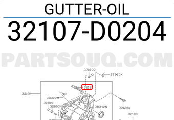 Nissan 32107D0204 GUTTER-OIL