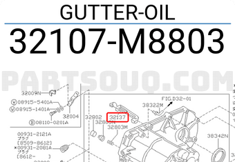 Nissan 32107M8803 GUTTER-OIL