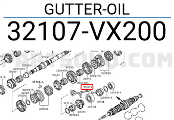 Nissan 32107VX200 GUTTER-OIL