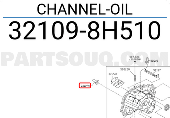 Nissan 321098H510 CHANNEL-OIL