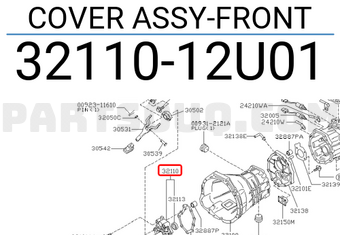 Nissan 3211012U01 COVER ASSY-FRONT