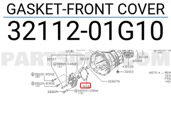 Nissan 3211201G10 GASKET-FRONT COVER