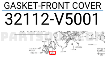 Nissan 32112V5001 GASKET-FRONT COVER