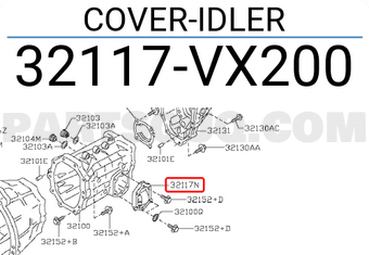 Nissan 32117VX200 COVER-IDLER