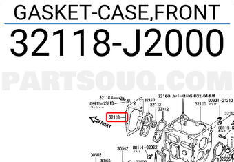 Nissan 32118J2000 GASKET-CASE,FRONT