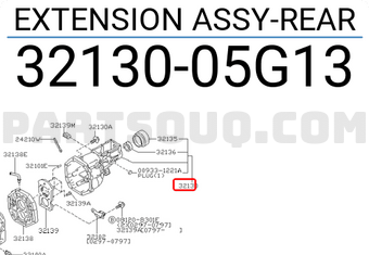 Nissan 3213005G13 EXTENSION ASSY-REAR