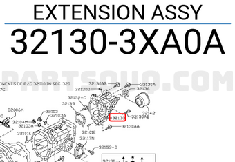 Nissan 321303XA0A EXTENSION ASSY