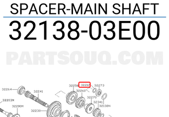 Nissan 3213803E00 SPACER-MAIN SHAFT