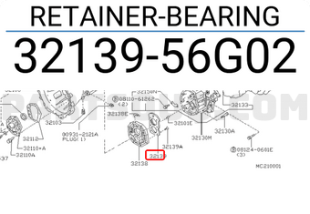 Nissan 3213956G02 RETAINER-BEARING