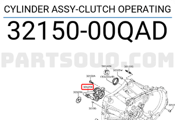 Nissan 3215000QAD CYLINDER ASSY-CLUTCH OPERATING