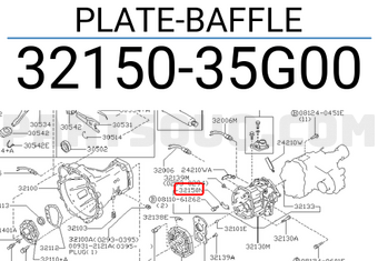 Nissan 3215035G00 PLATE-BAFFLE