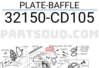 Nissan 32150CD105 PLATE-BAFFLE
