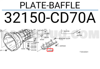 Nissan 32150CD70A PLATE-BAFFLE